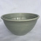 BAUER BEEHIVE GREEN • Los Angeles California Pottery • #9 • 3 Ring Inside Bowl