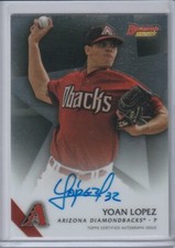 YOAN LOPEZ 2015 Bowmans Best AUTO DIAMONDBACKS