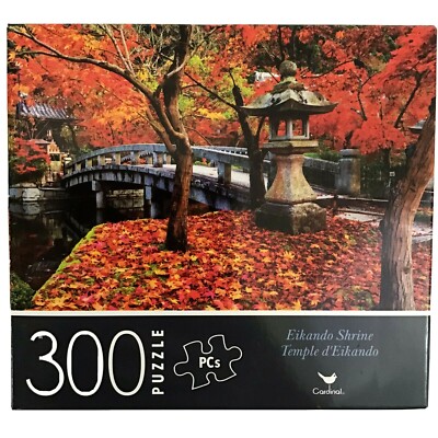 Eikando Shrine Temple Bridge Fall Leaves Jigsaw Puzzle 300 Pieces 14'' x 11'' NEW