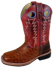Smoky Mountain Western Boots Boys Cheyenne Square Toe Red 3752Y