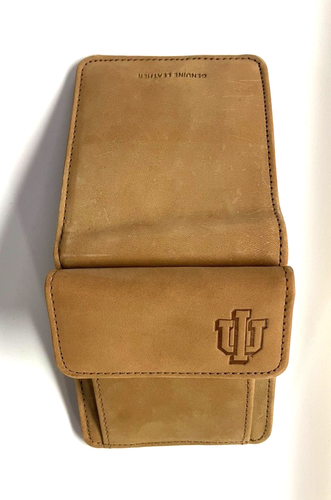 Indiana University Genuine Leather Mini Wallet with Embossed Logo - Picture 5 of 5