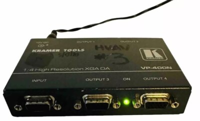 KRAMER TOOLS VP-400N 1:4 High Resolution Computer Graphics XGA DA w/ Power Cord