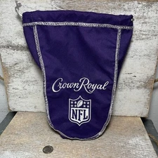 NFL Special Edition Football Crown Royal Bag Purple White Dust Bag 9.5x7.5"