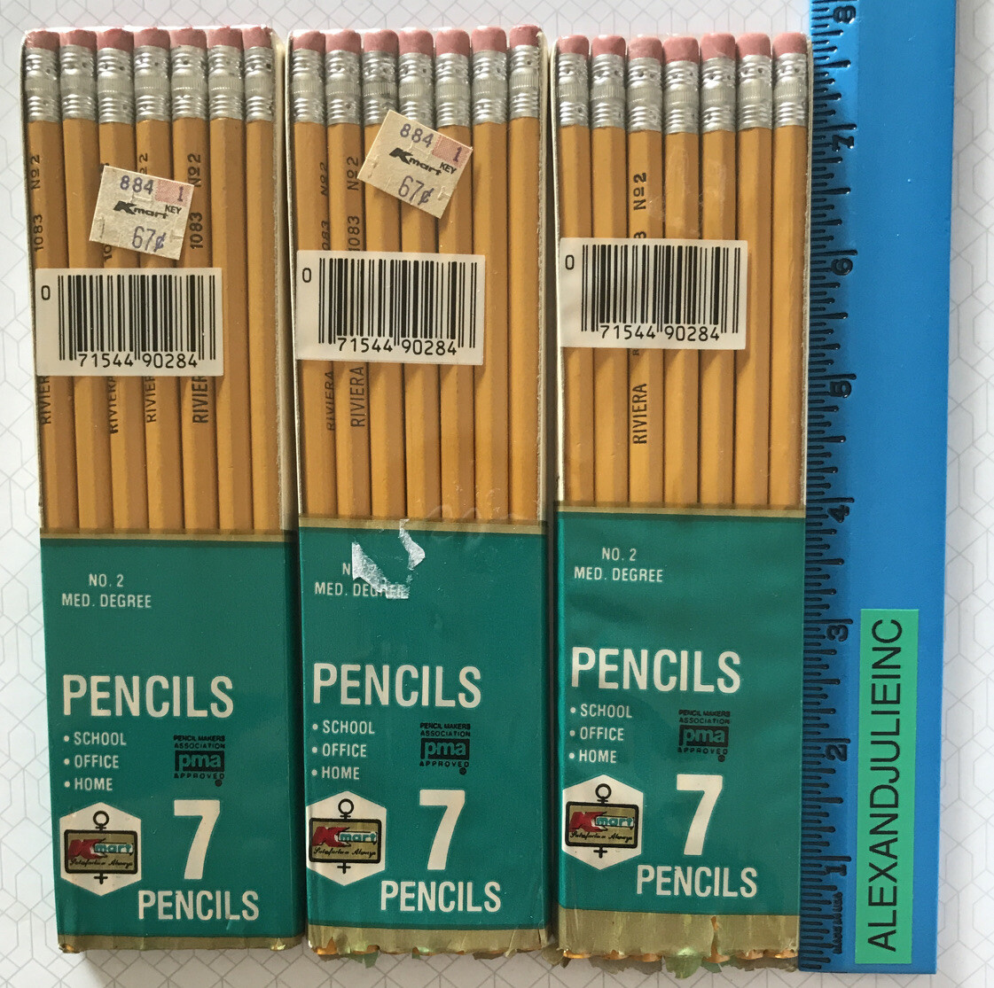 Vintage Kmart Pencils 7 Pack x 3 =21 Made in the USA No 2 Med. READ  DESCRIPTION