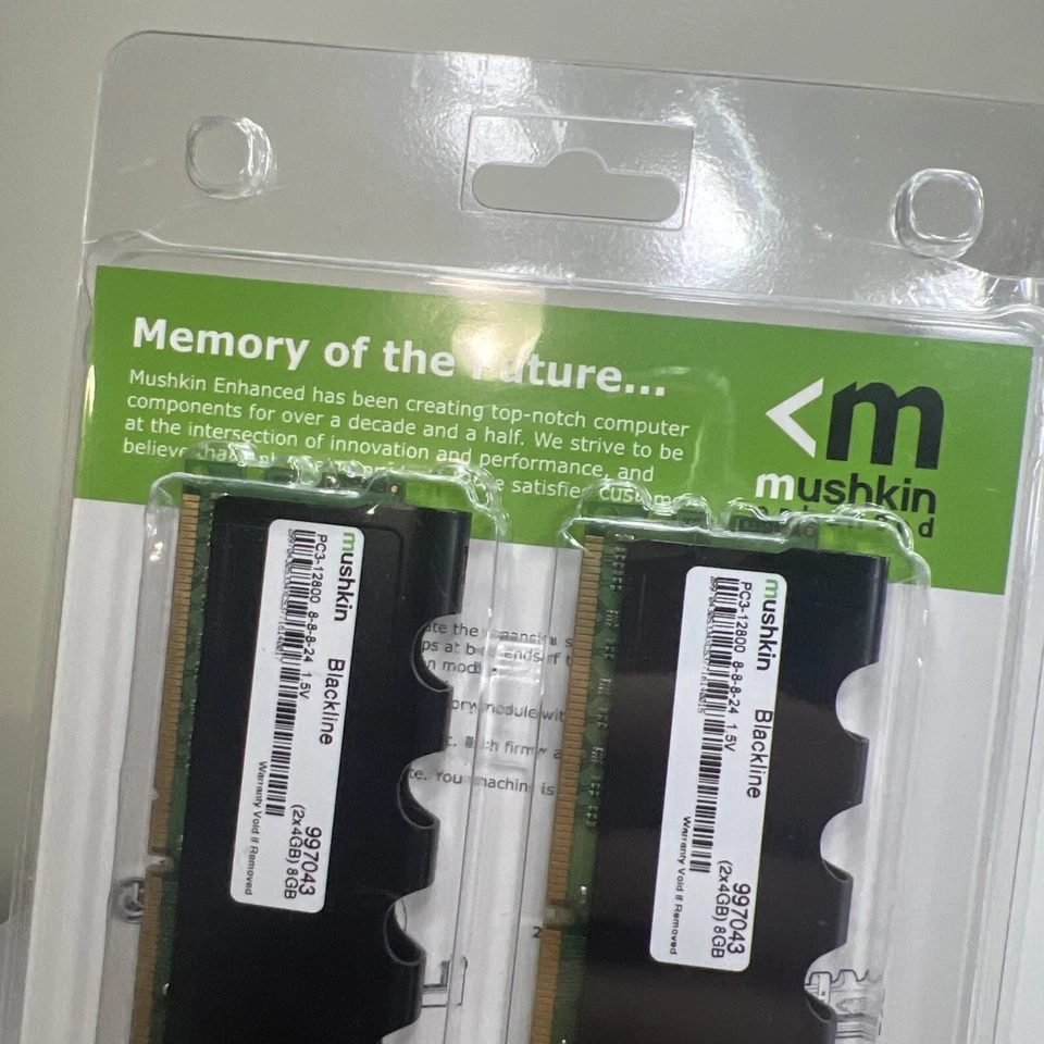 PC MEMORY - MUSHKIN BLACKLINE PC3 12800 1.5V 8GB (2X4GB) 997043 - New SEALED - Image 3 of 3