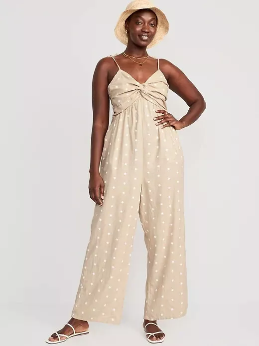 Tie-Shoulder Jumpsuit