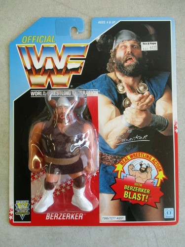 SEALED MOC VINTAGE 1992 WWF BERZERKER BLAST FIGURE...
