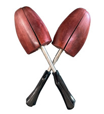 Vtg Rochester Shoe Tree Co. Stained Red Cedar Wood Shoe Tree Stretcher Pair