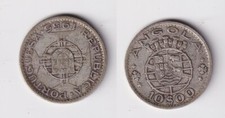 10 Escudos Silber Münze Portugiesisch Angola 1955 (165945)