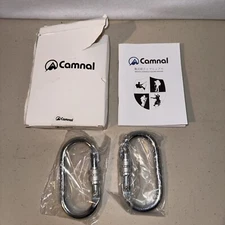 Camnal Heavy Duty Climbing Carabiners 2 Pack With Manual New