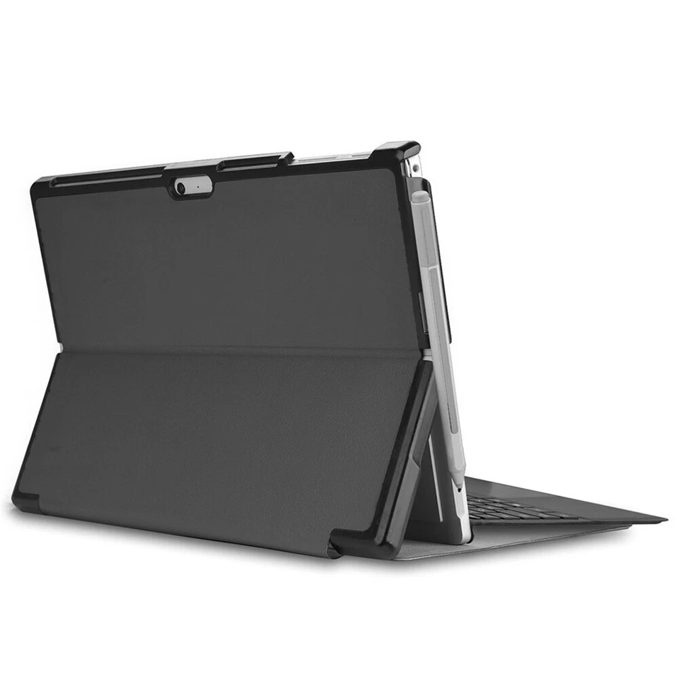 For Microsoft Surface Pro 4/5/6/7 Shockproof Folio PU Leather Stand Case Cover - Image 4 of 4