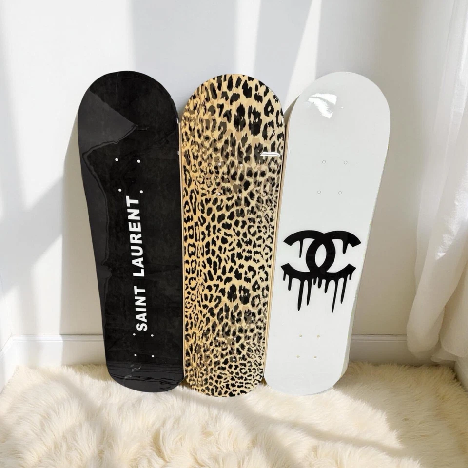 Conjunto de deck de skate pop art moderno 3 peças - Premium 7 camadas bordo, decoração de parede - Imagem 2 de 4