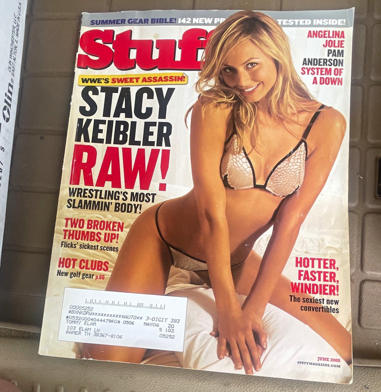 Stuff Magazine June 2003 Issue Stacy Keibler Angelina Jolie Pam Anderson