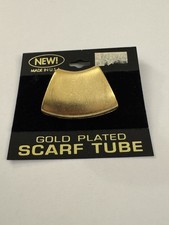 Vintage Satin Gold Plated Colored Scarf Tube BB32