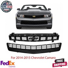 New Front Bumper Upper Lower Grille Textured 2pc Fits 2014-2015 Chevrolet Camaro New Front Bumper Upper Lower Grille Textured 2pc Fits 2014-2015 Chevrolet Camaro