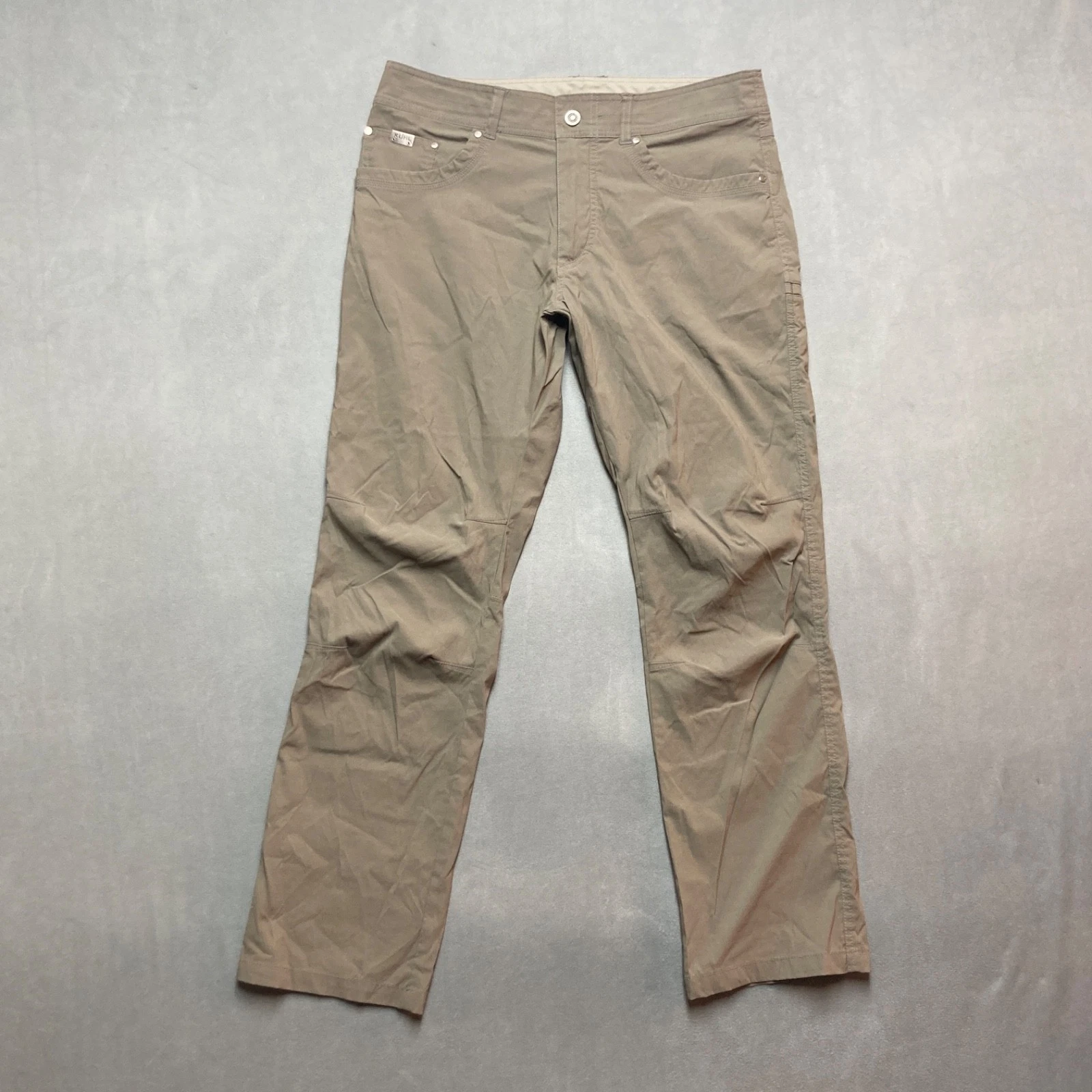 Kuhl Renegade Pants Mens 35x32 Brown Stretch Nylon Outdoor Hiking Lightweight
