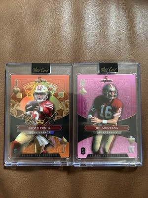2026 Wild Card 5 Card Draw Black Tie Brock Purdy Joe Montana San Francisco 49ers