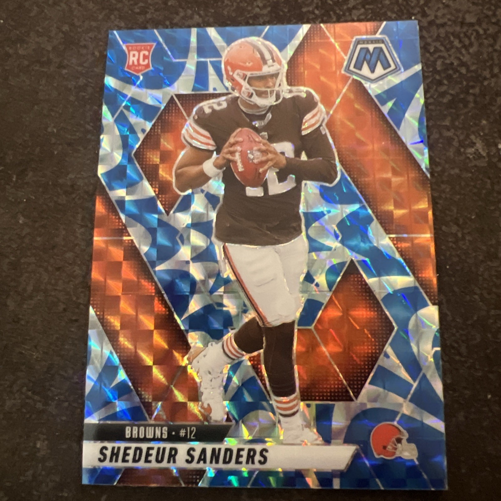 2025 Panini Mosaic Shedeur Sanders Blue Reactive Prizm RC Browns #302