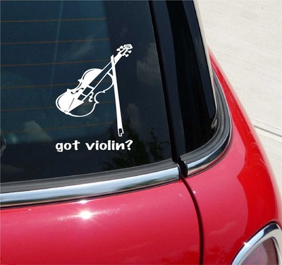 GOT VIOLIN? MUSIC BAND FIDDLE GRAPHIC DECAL STICKER ART CAR WALL DECOR