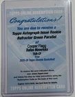 2025 Topps Cooper Flagg Future Stars Autographs (Raw)