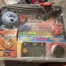 Ty Beanie Babies Official Club Platinum Edition II Silver Case Set 1999