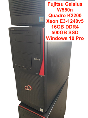 Fujitsu Celsius W550n Quadro K2200 Xeon E3-1240v5 16GB RAM 500GB