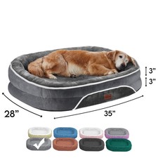 Ophanie 35in Luxury Sofa-Style Pet Orthopedic Bed for Large and Medium Dogs   Re