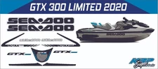 SEADOO GTX 300 LIMITED 2020 Graphics / Decal / Sticker Kit CUSTOM BLUE