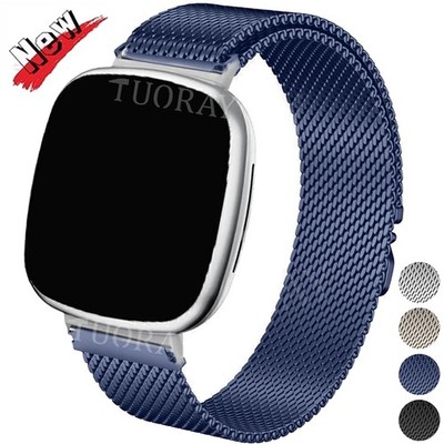 Magnet Milanese Metall Armband Für Fitbit Versa 4 Versa 3 Sense 1 2 Ersatz Band
