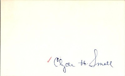 Clyde Smoll- (d.1985) Signed/Autograph/Auto Index Card Philadelphia Phillies MLB