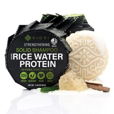 Viori Hidden Waterfall Shampoo Bar - Made with Rice Water for Hair Growth - Hand