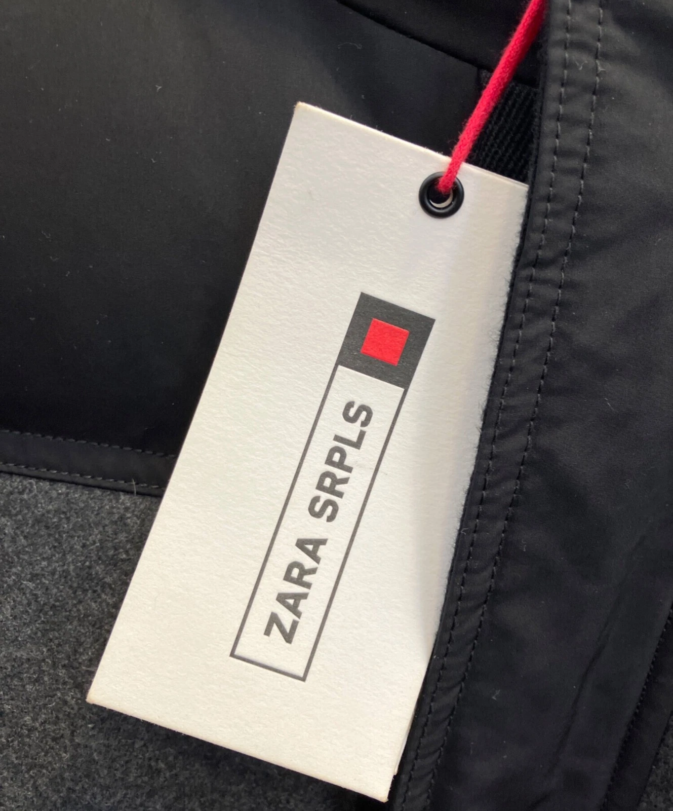 Zara Puffer Jacket Men's Size L Black/Blue Excellent - product detail image 6
