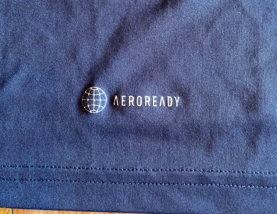 Camisa Adidas Running Own The Run Para Hombres Aeroready Azul Manga Corta Talla 2XL Foto 3 de 4