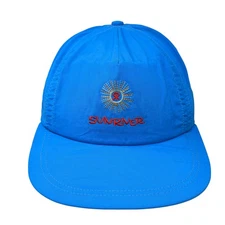 Sunriver Snapback Trucker Hat Blue One Size Colorado Leisure Sports Vintage USA