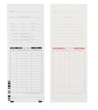 500PCS Time Cards for Employees, 2 Sided Time Sheets, 3-3/8" x 9", NEW