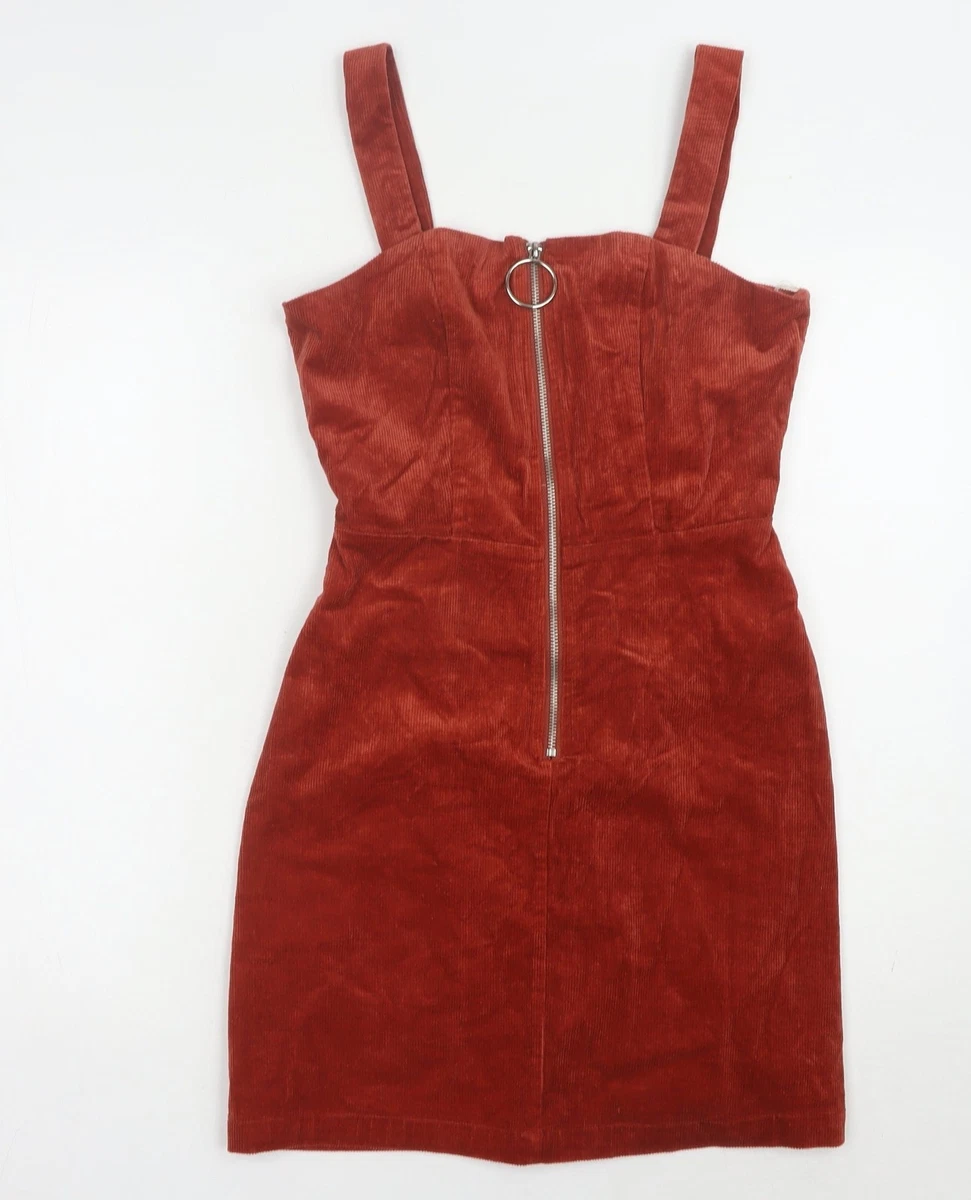 princess polly baby blue dress Wine Corduroy Pinafore Midi Dress
