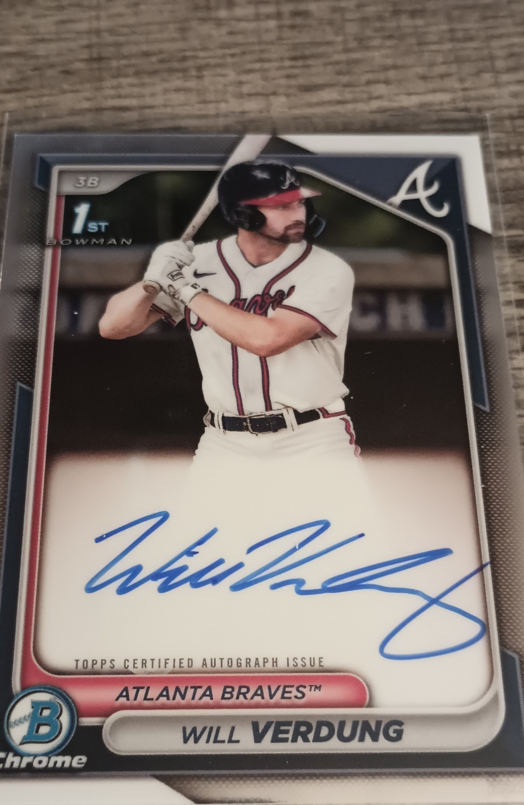 2024 Bowman Chrome - Prospect Autographs Will Verdung #CPA-WV (AU, RC)