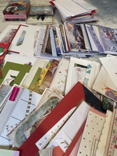 HUGE LOT OF GREETING CARDS Some Envelopes Some Vintage, New, Unused, Celebration - Picture 5 of 10