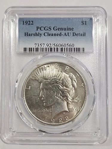 1922 Silver Peace Dollar PCGS AU Detail