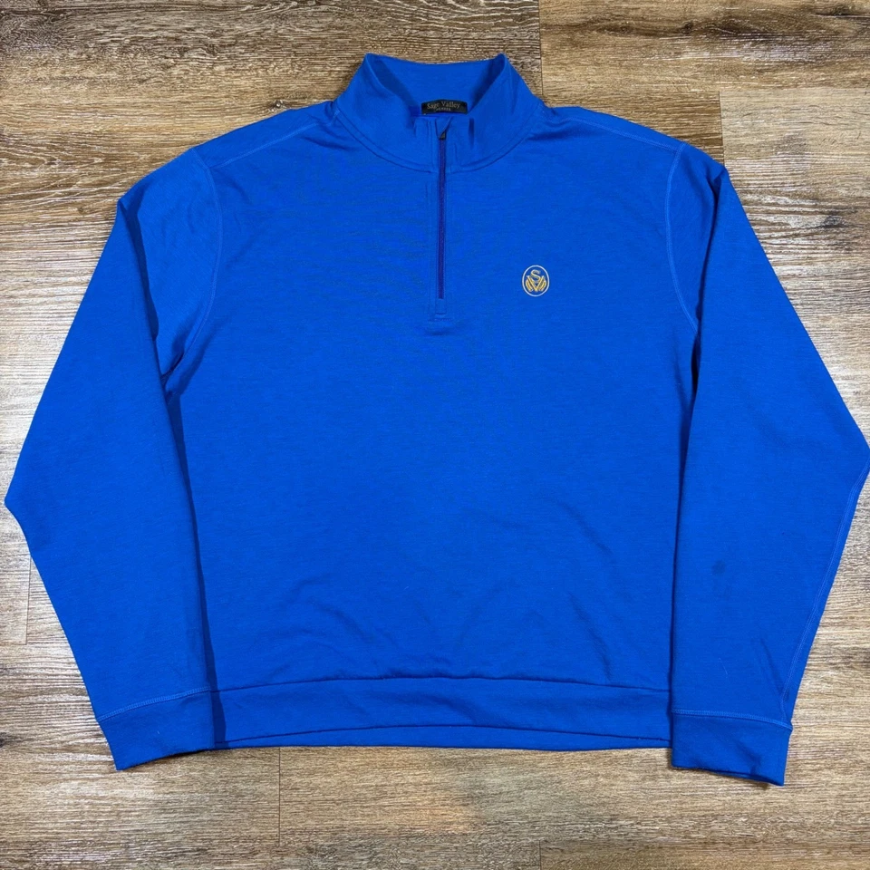 Sage Valley Member Pullover Mens XL Blue 1/4 Zip Performance Golf Preppy Casual - Image 2 of 4
