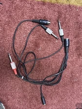 Mini Din 6 Pin Black Cable Male  1/4 Male Minidin Accordion Control 5 Pin Midi