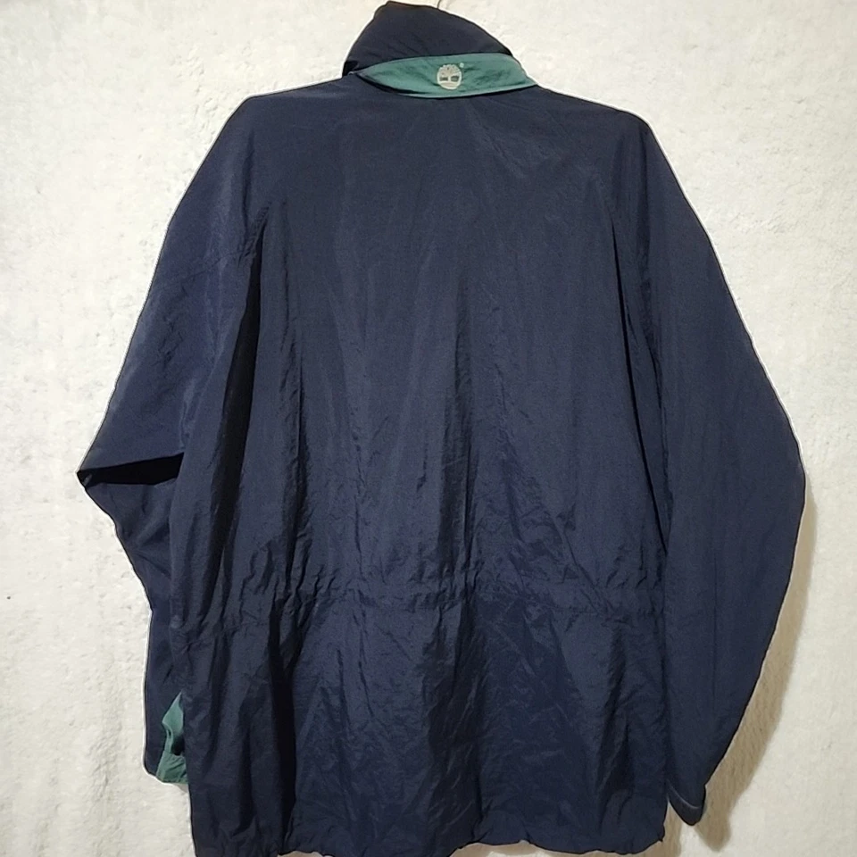 Timberland Weathergear Hombres XL Vintage Rompevientos Capucha Oculta Chaqueta Resistente Foto 4 de 4