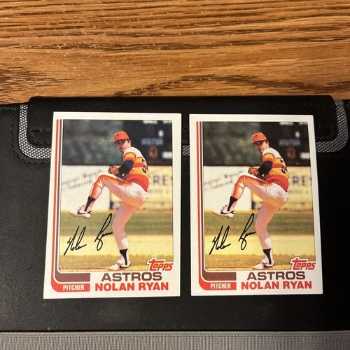 1982 Topps Nolan Ryan (2) Card Lot in VG Condition.
