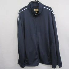 The Foundry Supply Co Mens Full Zip Track Jacket 4XL Blue Mock Neck