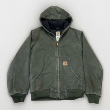 Carhartt Jacket Youth XL Sandstone Moss Green Quilt Lined YYJ130 MOS Workwear