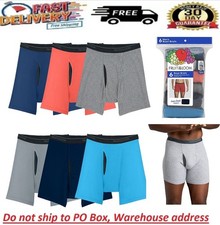 Fruit of the Loom Men's EverSoft CoolZone Fly Boxer Briefs, Super Value 6 Pack