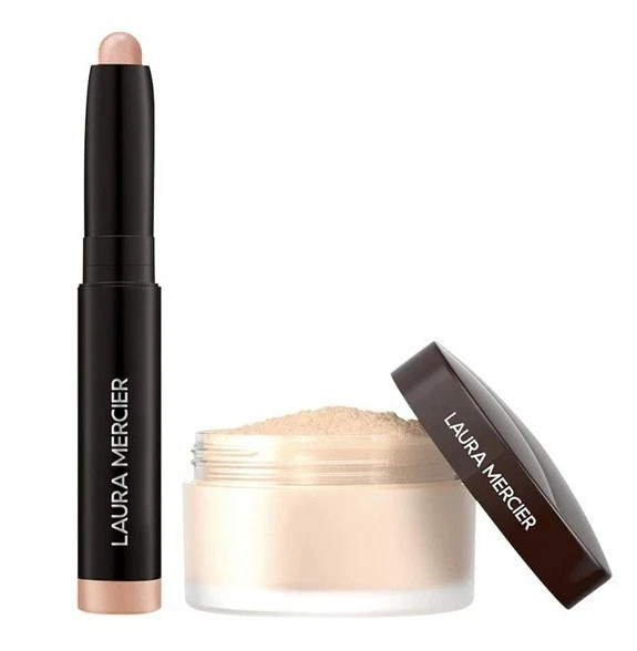 Laura Mercier Duo Caviar Eyeshadow Stick Rosegold & Translucent Setting Powder - Image 2 of 4