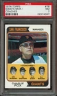 1974 Topps Baseball Giants Manager/Coaches #78 PSA 7.5