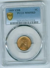 1909 VDB LINCOLN CENT PCGS MS 65 RED--CHOIC COIN