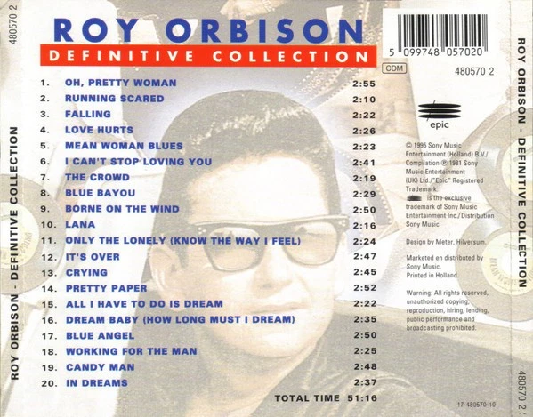 CD Roy Orbison Definitive Collection - Epic – Best of the Best - NEU & OVP - Bild 3 von 3